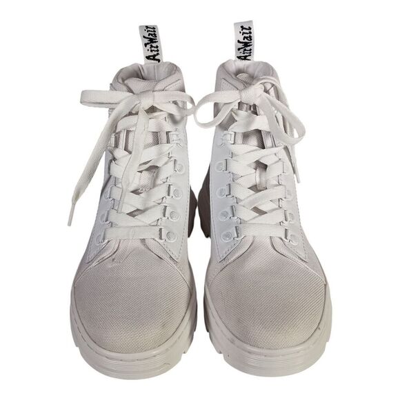 Dr. Martens Combs Boots Ankle Nylon Lace Up White Women’s 7 - Picture 5 of 12
